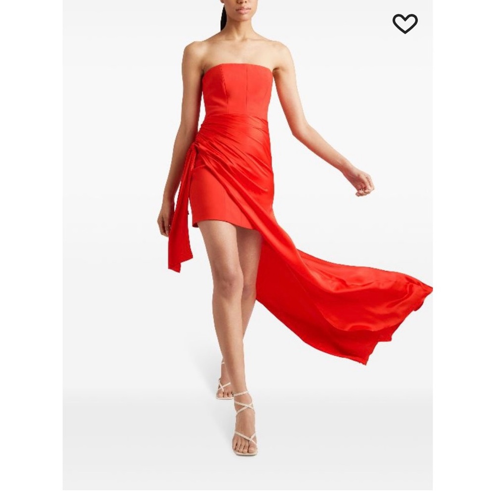 Cinq à Sept Red Maxi Dress with Flowing Silhouette